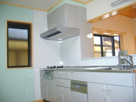 便利で頑丈な システムキッチン です。