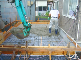 鹿沼市美容室R様 増築工事画像 基礎工事中