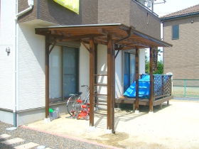 栃木市T様邸 テラス新設工事(遊び心のあるテラス)完成後画像 No1