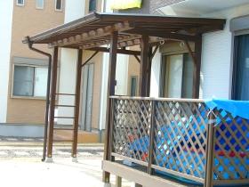 栃木市T様邸 テラス新設工事(遊び心のあるテラス)完成後画像 No2